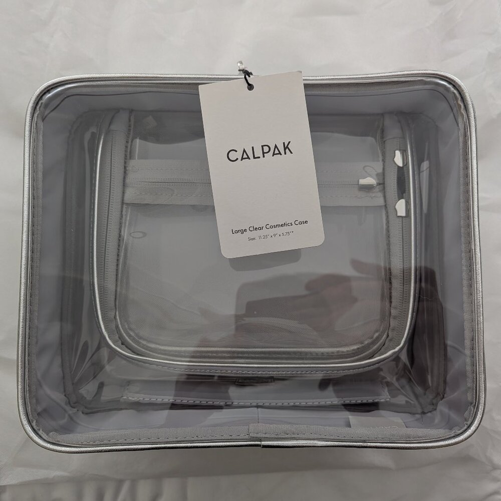 Calpak Large Silver Cosmetics Case LIMITED EDITION
